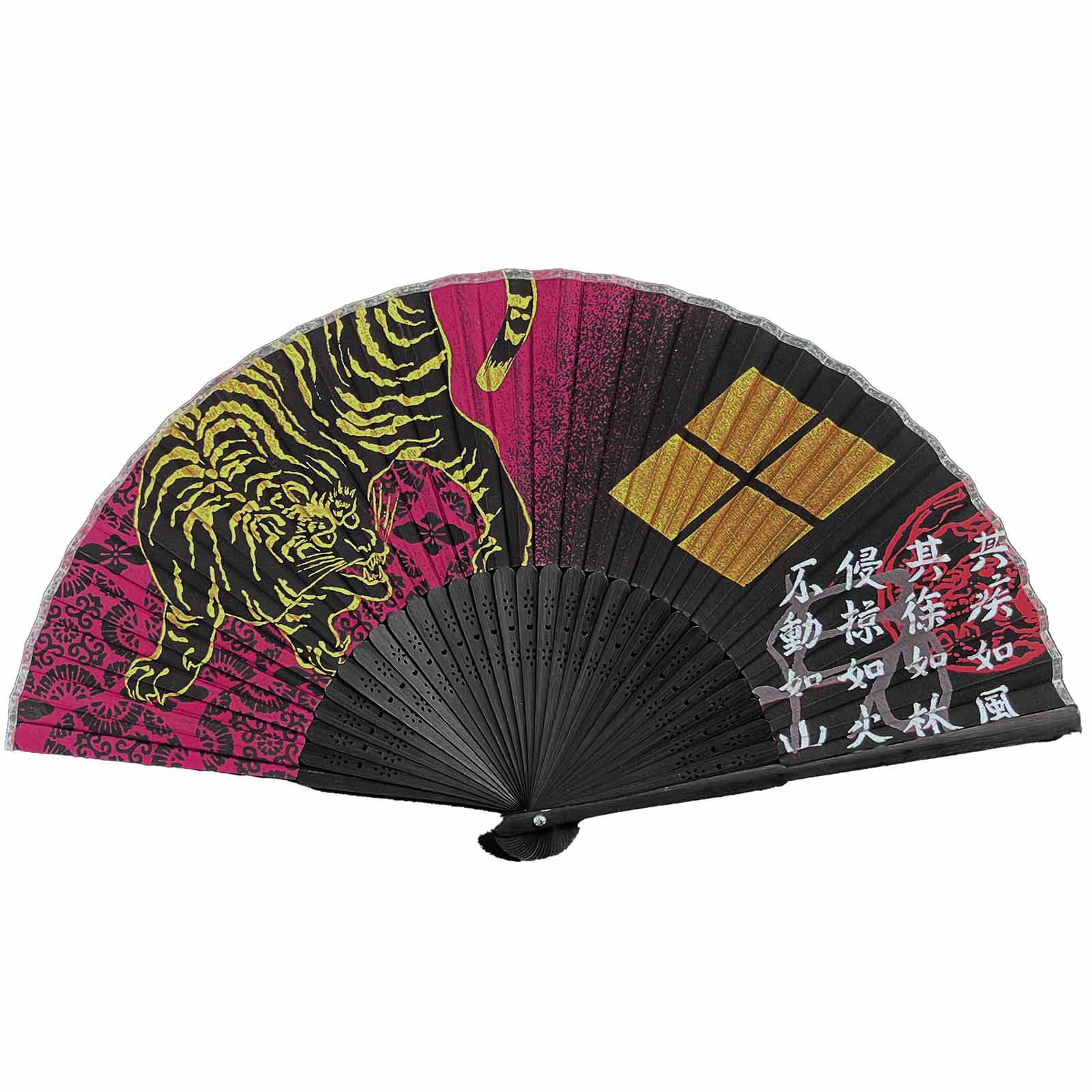 武将アートシルク扇子 武田信玄 虎-商品画像
