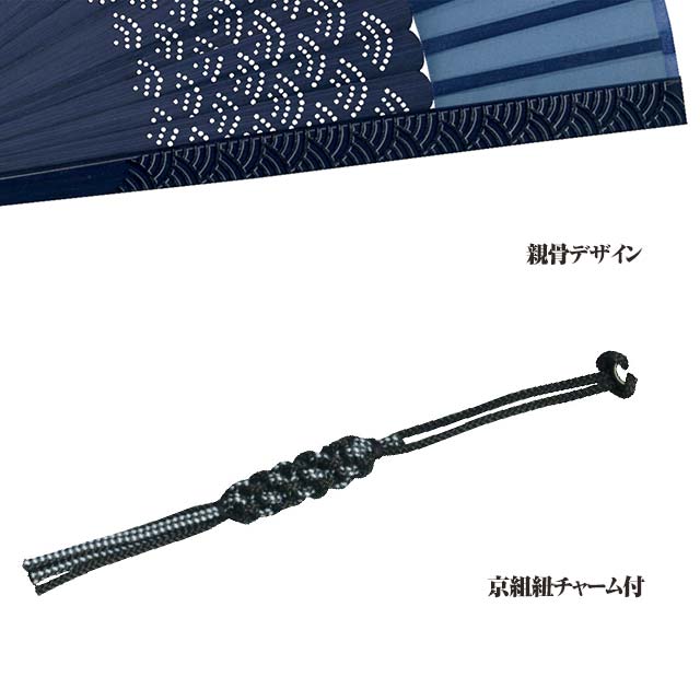 紳士布扇子 彫文様 扇子箱付-商品画像