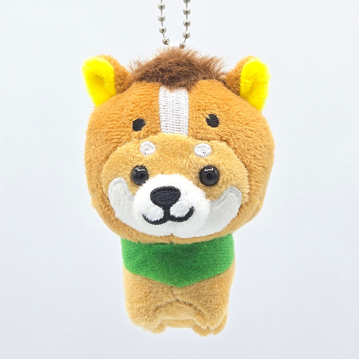 旅するマメしば うま 馬 ぬいぐるみボールチェーンキーホルダー-商品画像