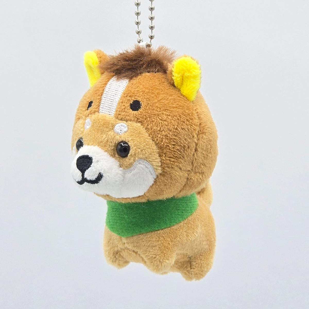 旅するマメしば うま 馬 ぬいぐるみボールチェーンキーホルダー-商品画像