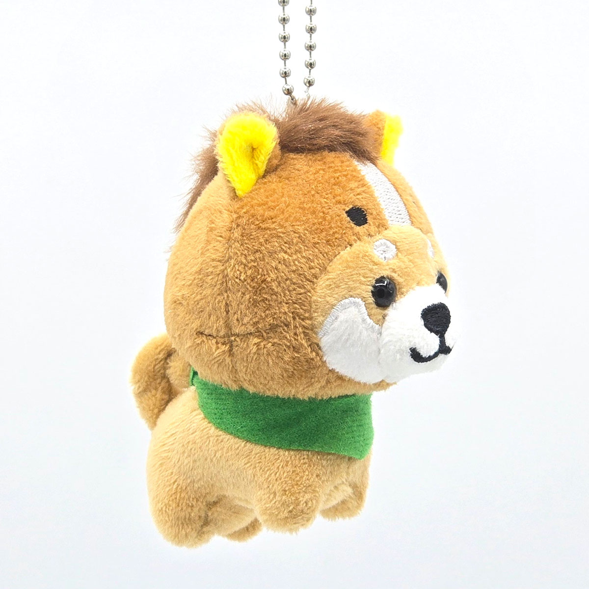旅するマメしば うま 馬 ぬいぐるみボールチェーンキーホルダー-商品画像