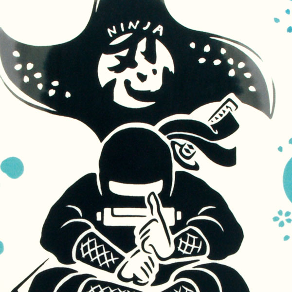 注染手ぬぐい 忍術 和楽 日本製-商品画像