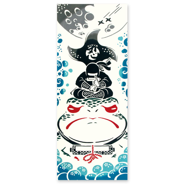 注染手ぬぐい 忍術 和楽 日本製-商品画像