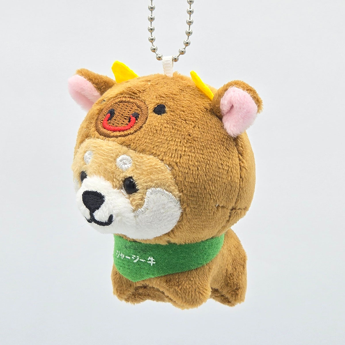 旅するマメしば 蒜山 ジャージー牛 ぬいぐるみボールチェーンキーホルダー -商品画像