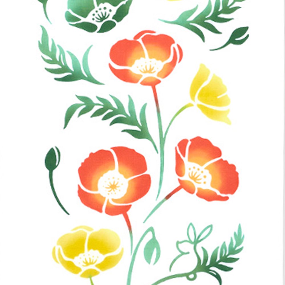 注染手ぬぐい 夏 花圃 恋とポピー 日本製-商品画像