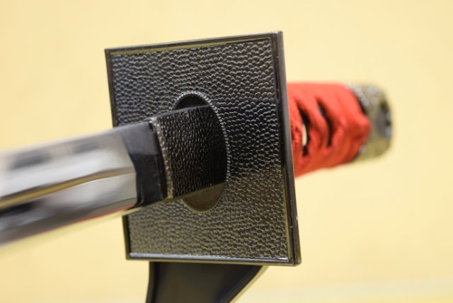 ミニ忍者刀 くノ一 刀掛台付 模造刀-商品画像