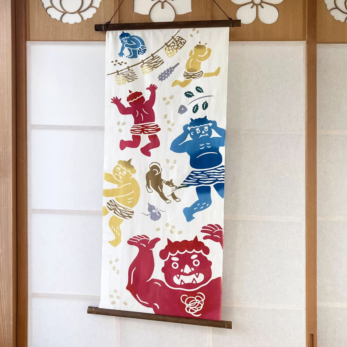 注染手ぬぐい 節分鬼退治 日本製｜【公式】模造刀・居合刀の専門店「忍屋」