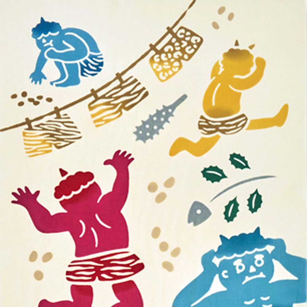 注染手ぬぐい 節分鬼退治 日本製｜【公式】模造刀・居合刀の専門店「忍屋」