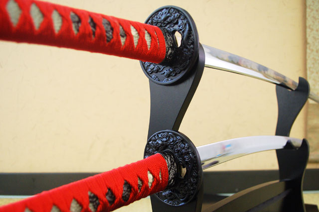 赤雲 大刀 小刀セット 模造刀-商品画像