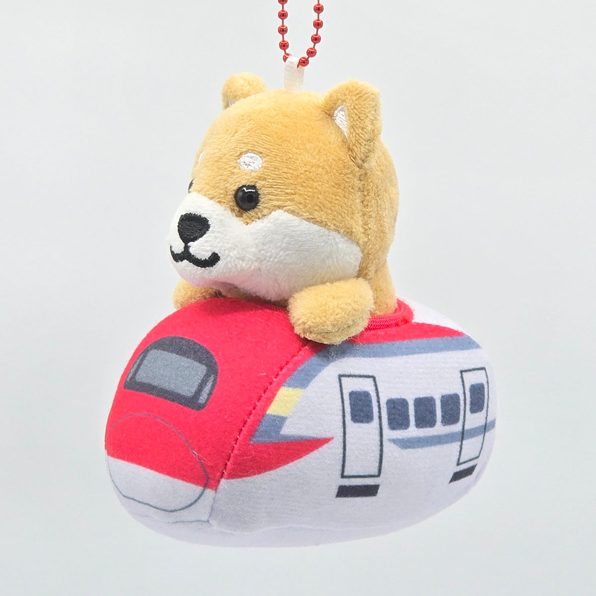 旅するマメしば E6系 ぬいぐるみボールチェーンキーホルダー-商品画像