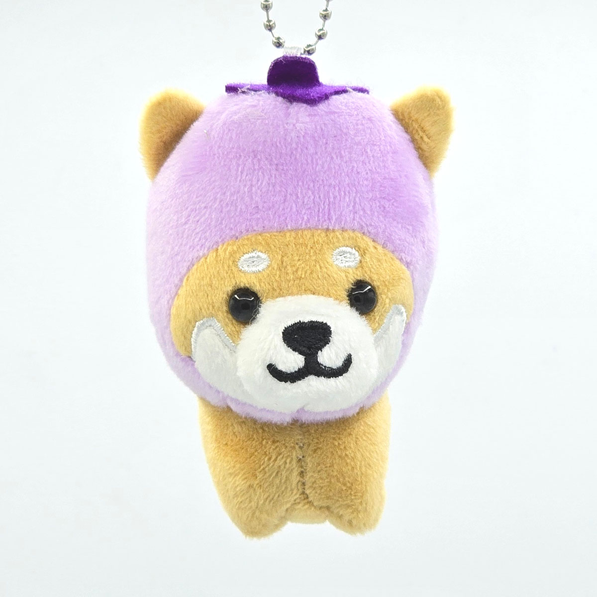 旅するマメしば なす ぬいぐるみボールチェーンキーホルダー-商品画像