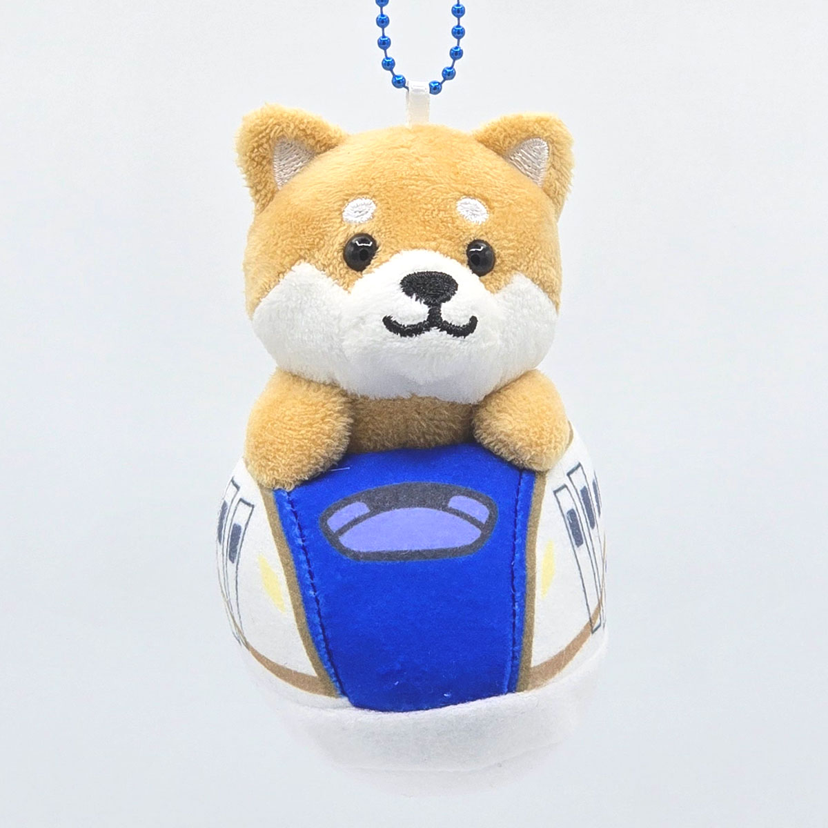 旅するマメしば W7系 ぬいぐるみボールチェーンキーホルダー-商品画像