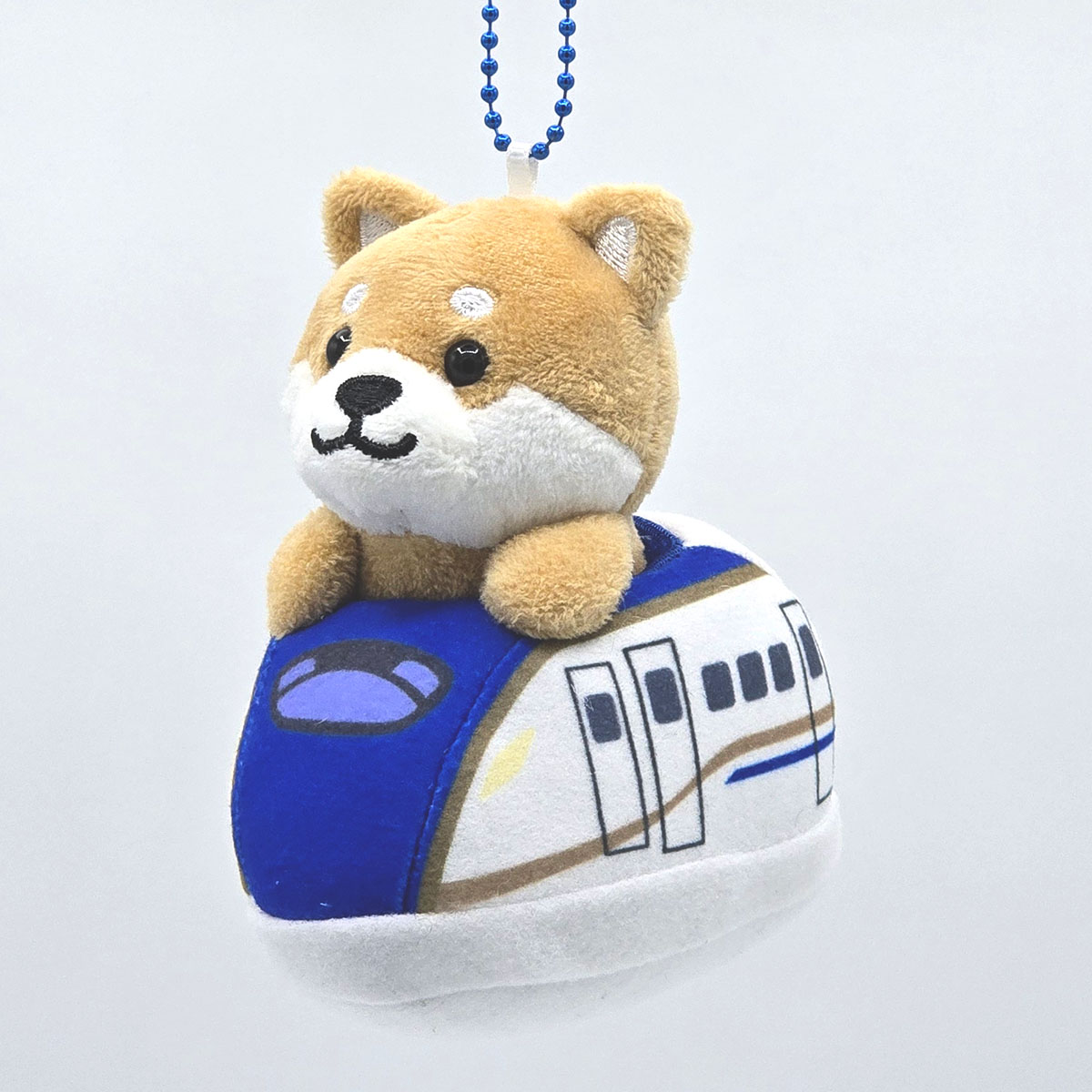 旅するマメしば W7系 ぬいぐるみボールチェーンキーホルダー-商品画像