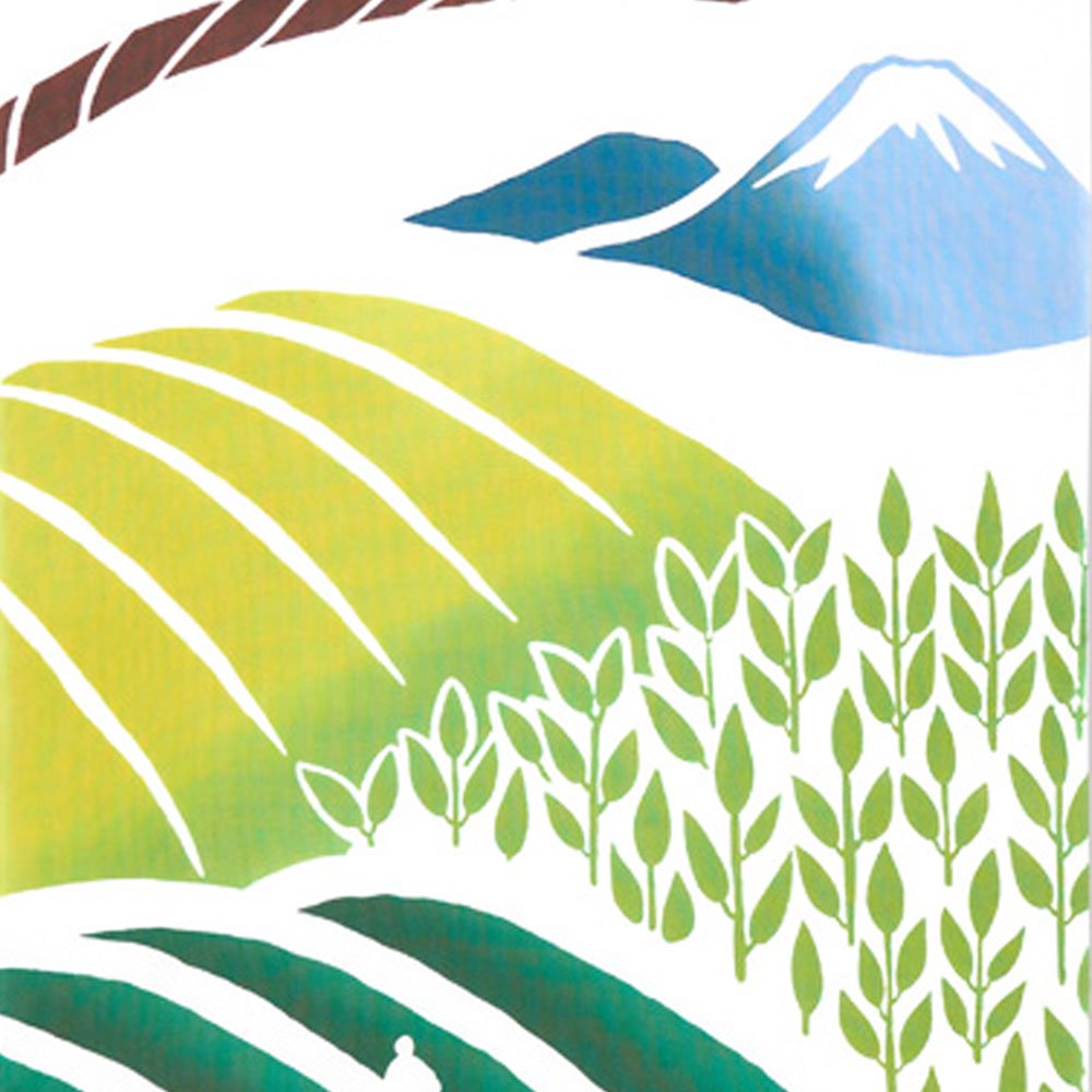 注染手ぬぐい 春の風物詩 茶摘み 日本製-商品画像