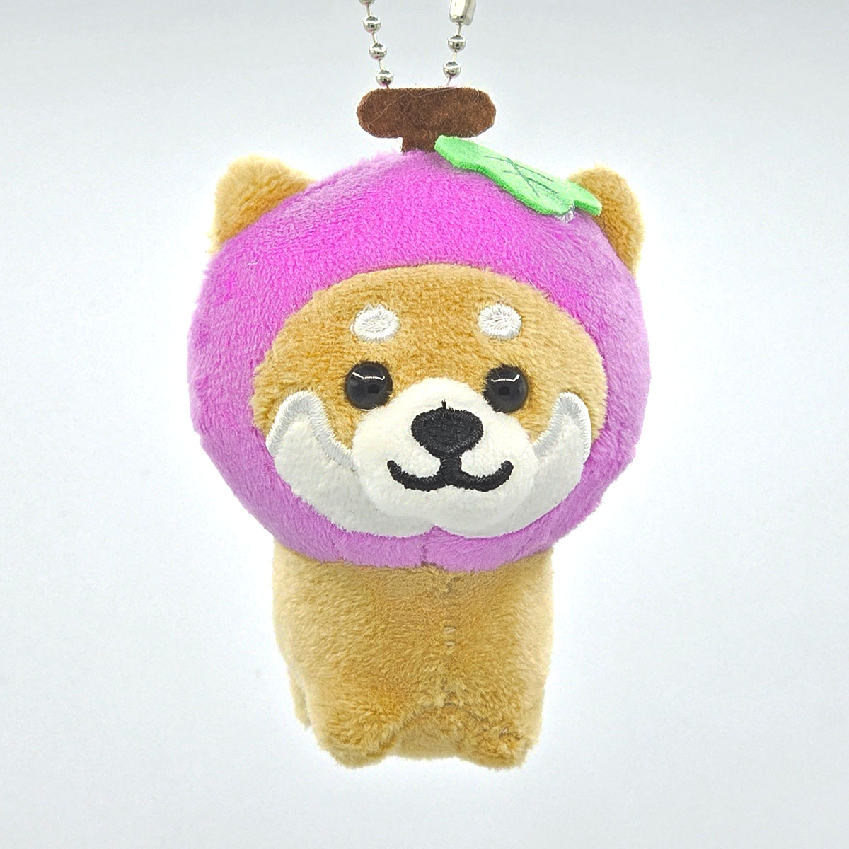 旅するマメしば ぶどう ぬいぐるみボールチェーンキーホルダー-商品画像