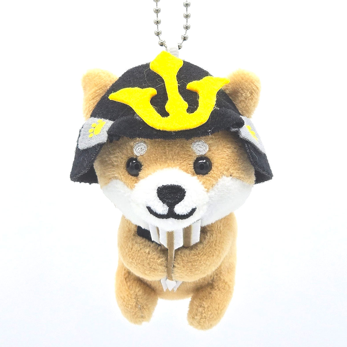 旅するマメしば 毛利元就 ぬいぐるみボールチェーンキーホルダー-商品画像