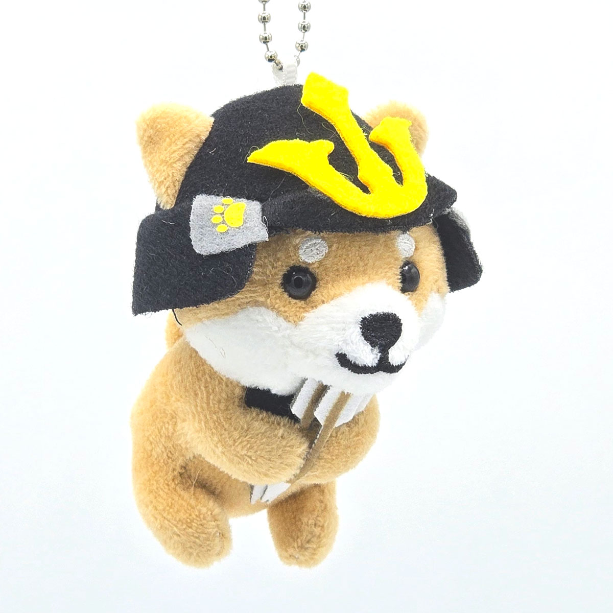 旅するマメしば 毛利元就 ぬいぐるみボールチェーンキーホルダー-商品画像