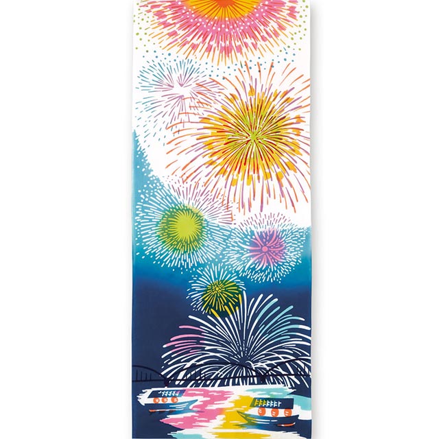 注染手ぬぐい 打ち上げ花火 夏の風物詩 日本製-商品画像