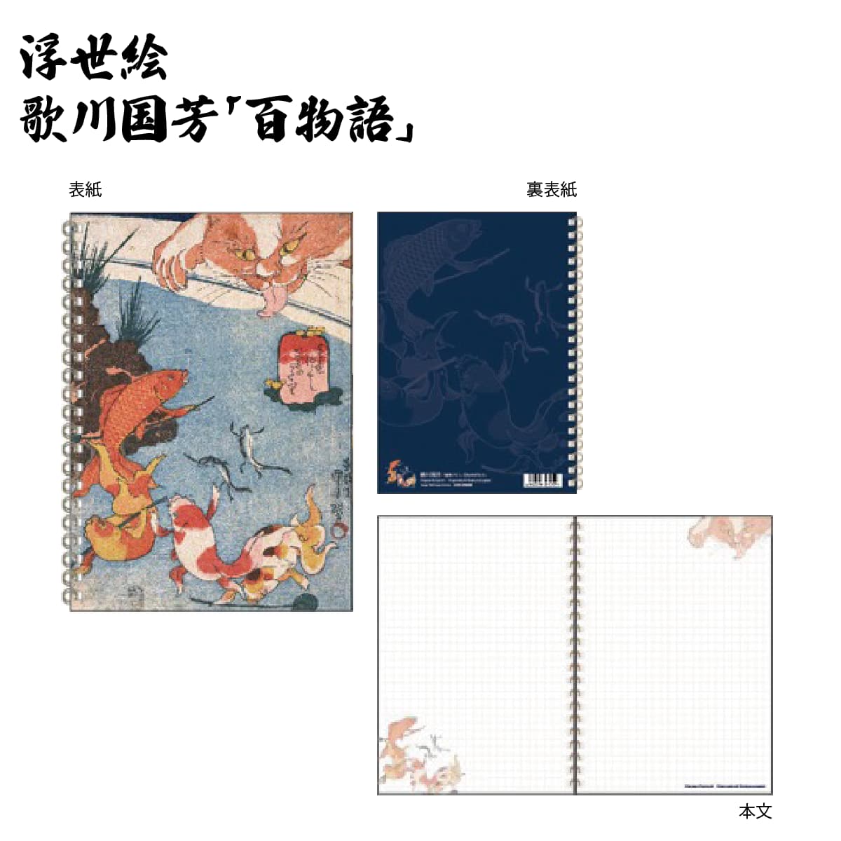 浮世絵 A5 ダブルリングノート｜【公式】模造刀・居合刀の専門店「忍屋」