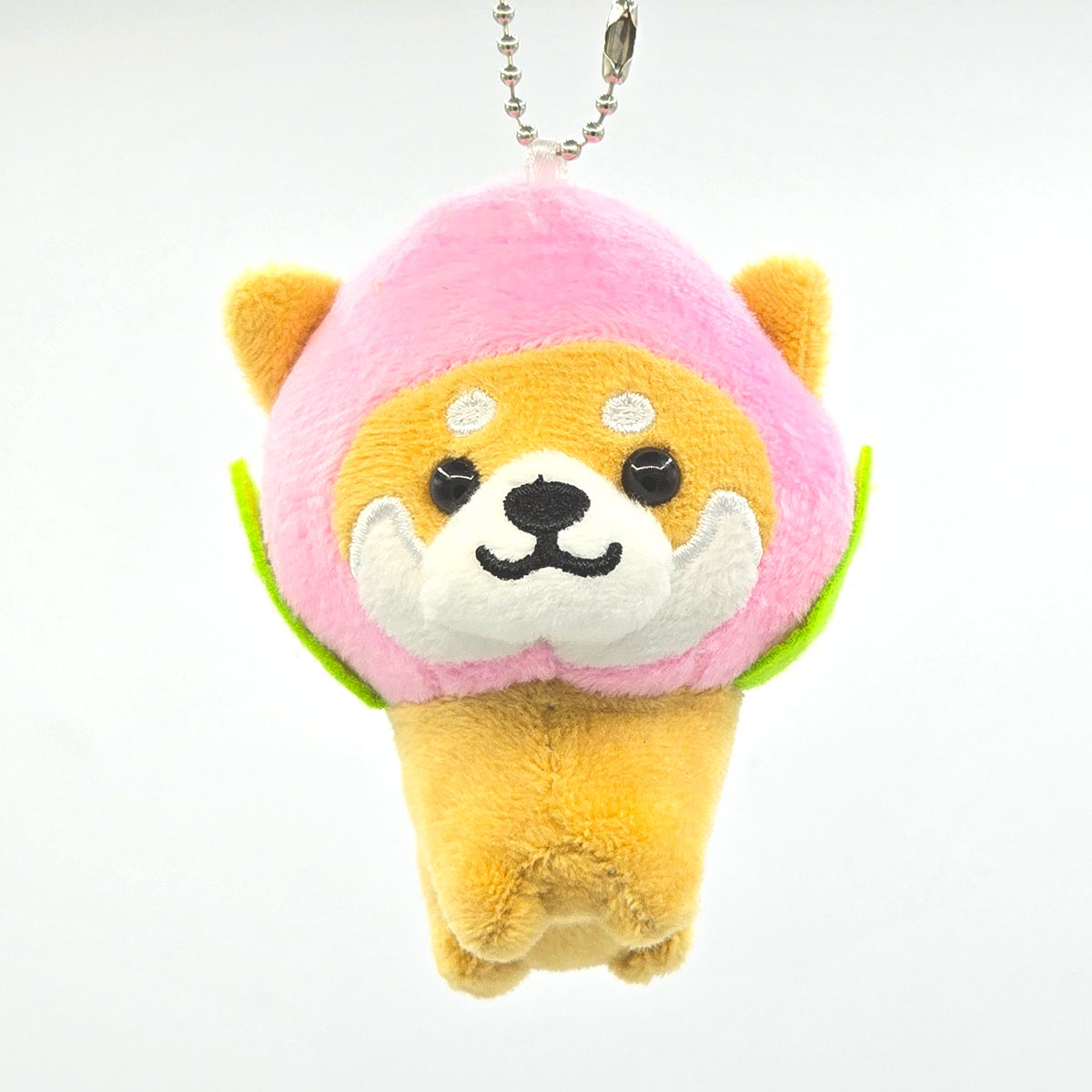 旅するマメしば もも ぬいぐるみボールチェーンキーホルダー-商品画像