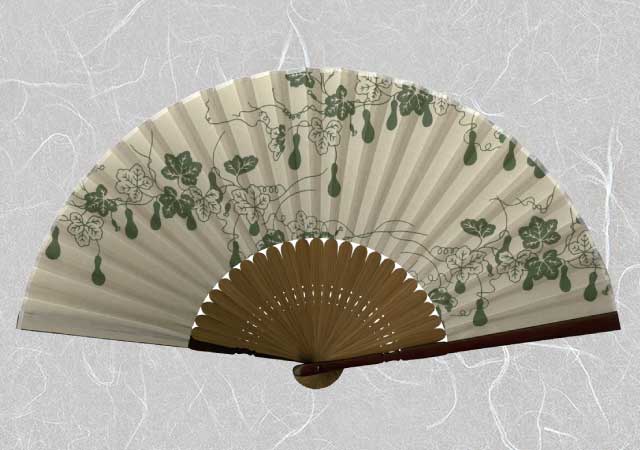 紳士布扇子 招福扇子 瓢箪 扇子箱付-商品画像