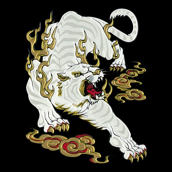 蒔絵シール 守護神獣絵巻 白虎-商品画像