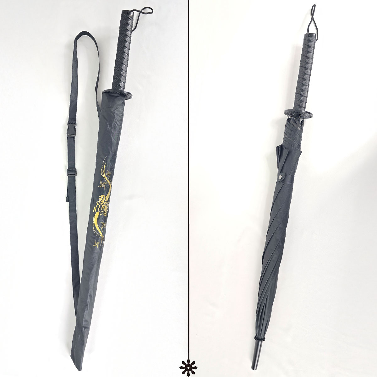 忍者傘  晴雨兼用 UVカット99％ 長傘 親骨60cm -商品画像