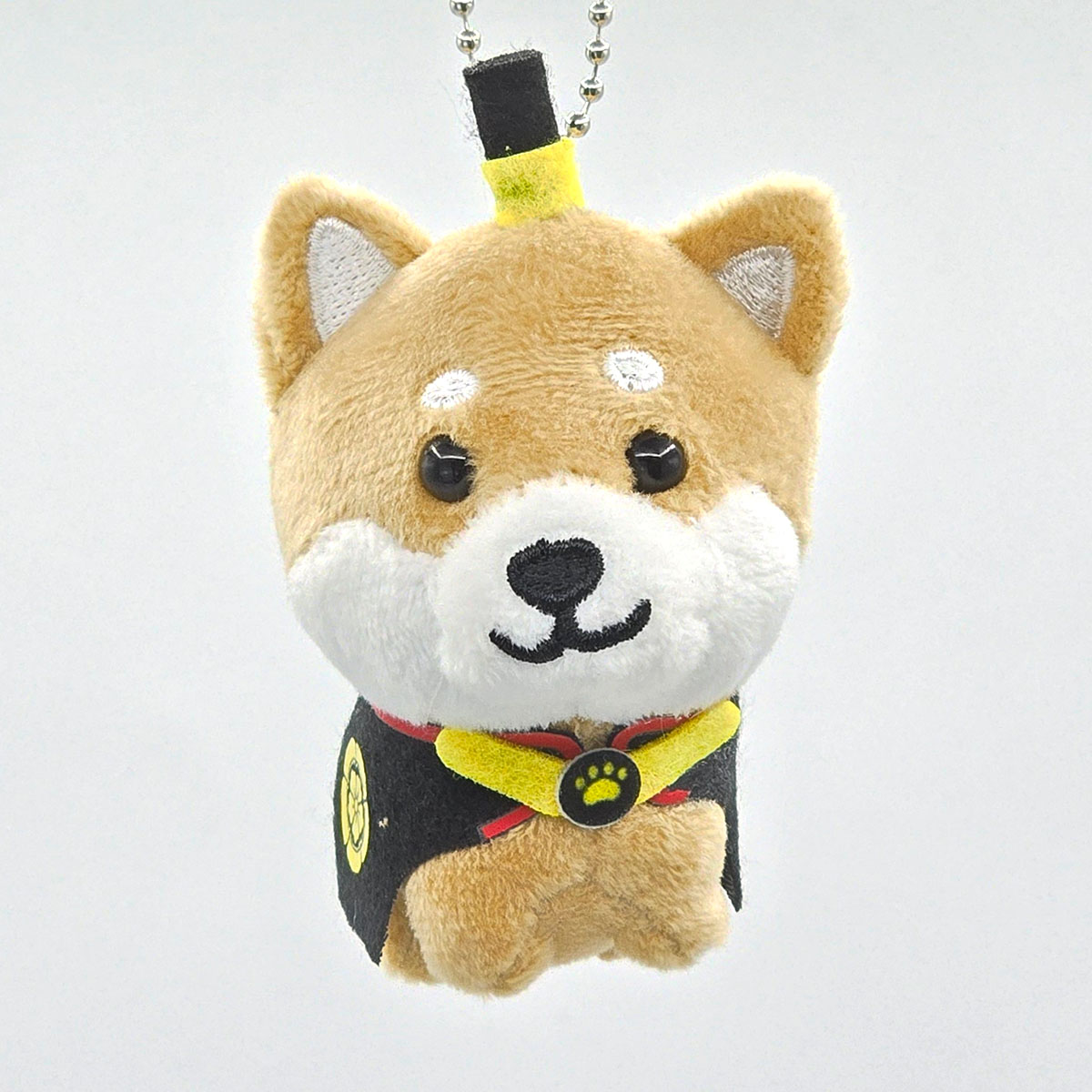 旅するマメしば 織田信長 ぬいぐるみボールチェーンキーホルダー-商品画像