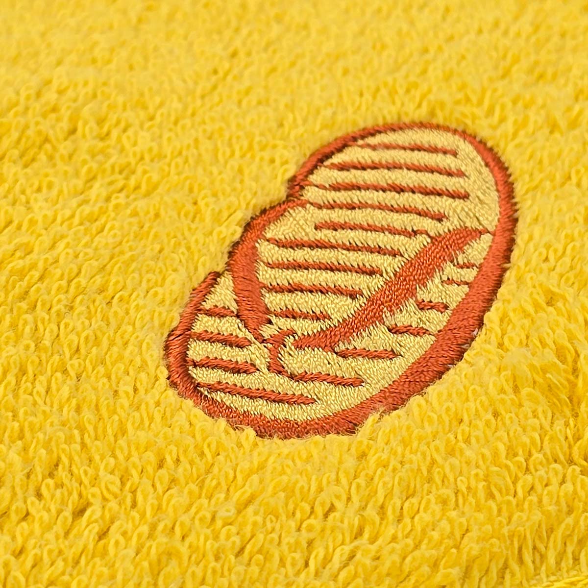 オーガニック刺繍タオルハンカチ　わらじ柄-商品画像
