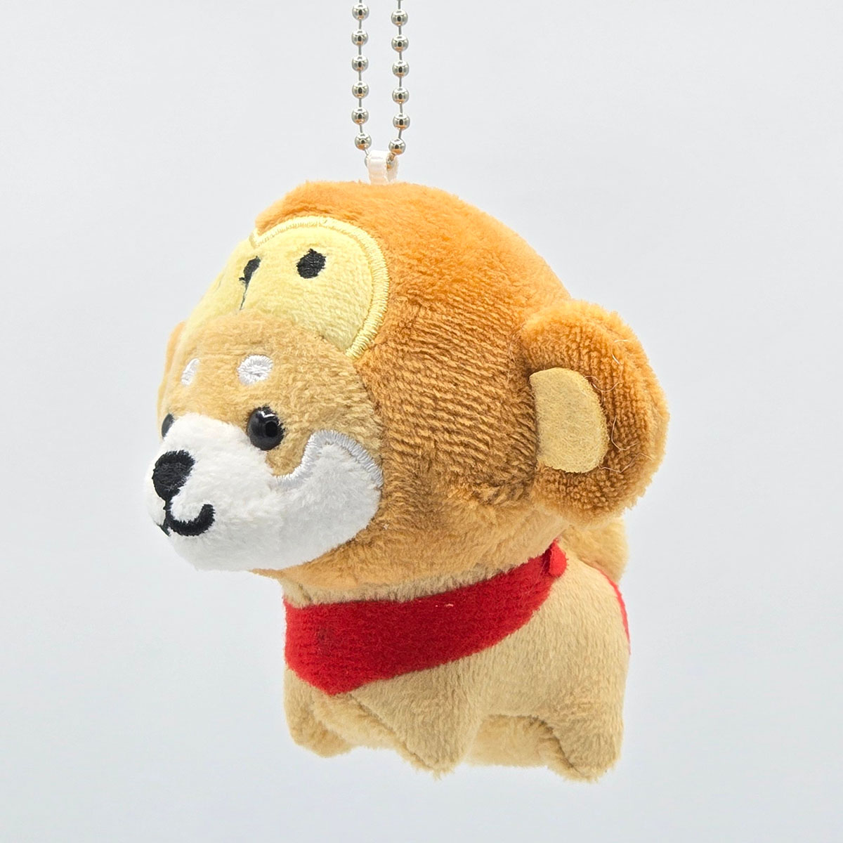 旅するマメしば さる  ぬいぐるみボールチェーンキーホルダー-商品画像