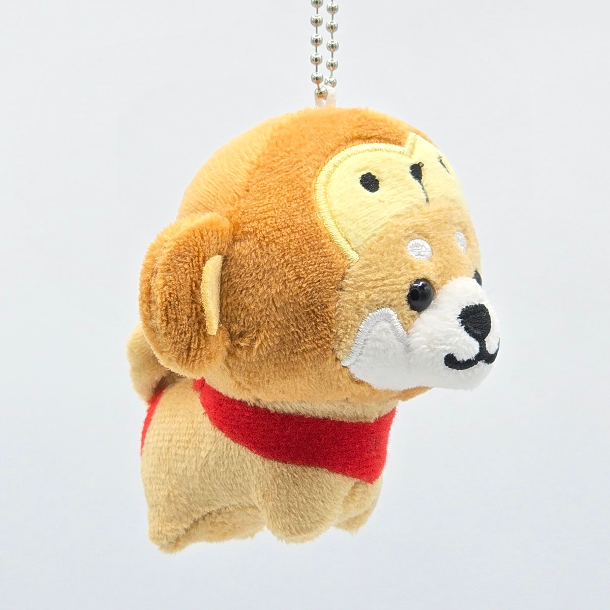 旅するマメしば さる  ぬいぐるみボールチェーンキーホルダー-商品画像