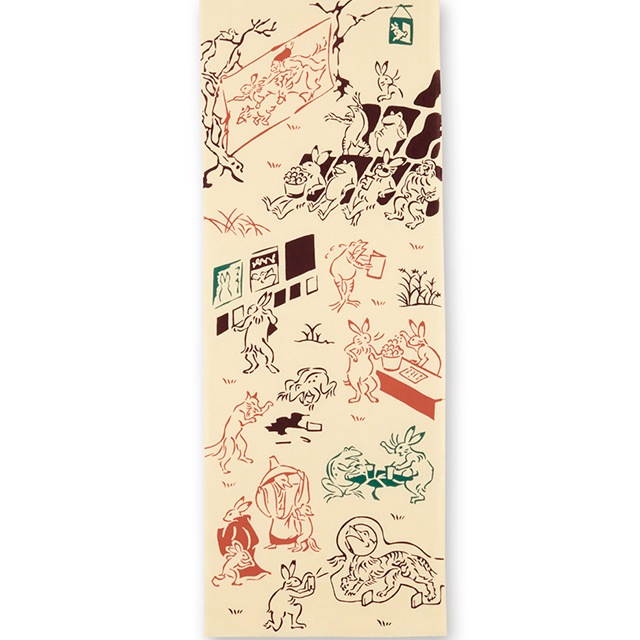 注染手ぬぐい シネマ 鳥獣戯画 日本製-商品画像