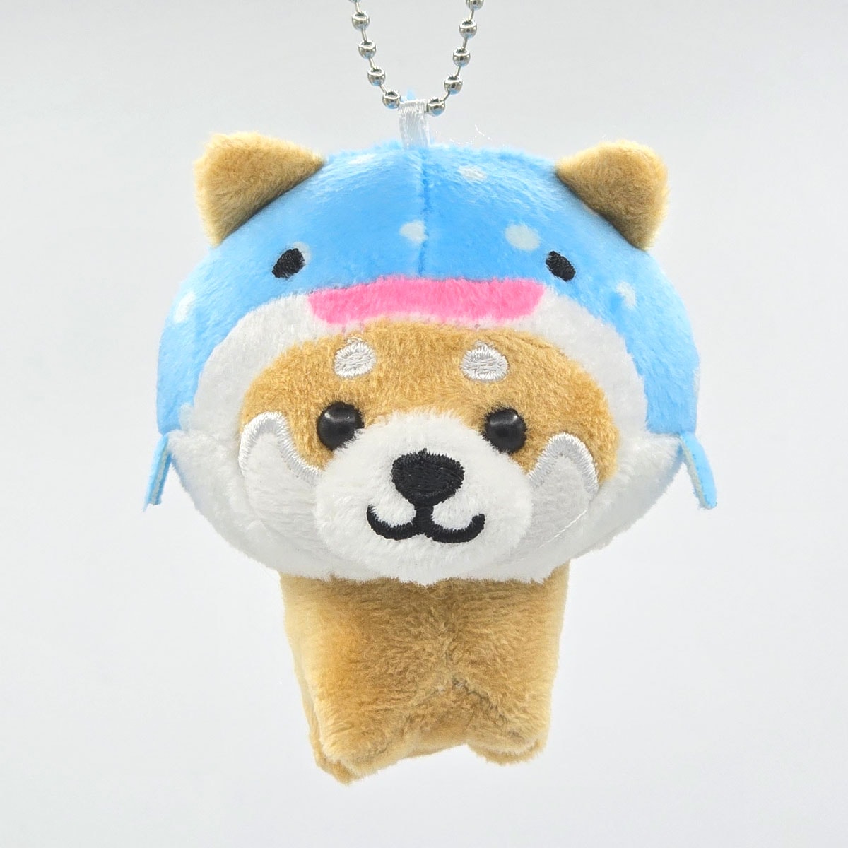 旅するマメしば ジンベエザメ 沖縄 ぬいぐるみボールチェーンキーホルダー-商品画像