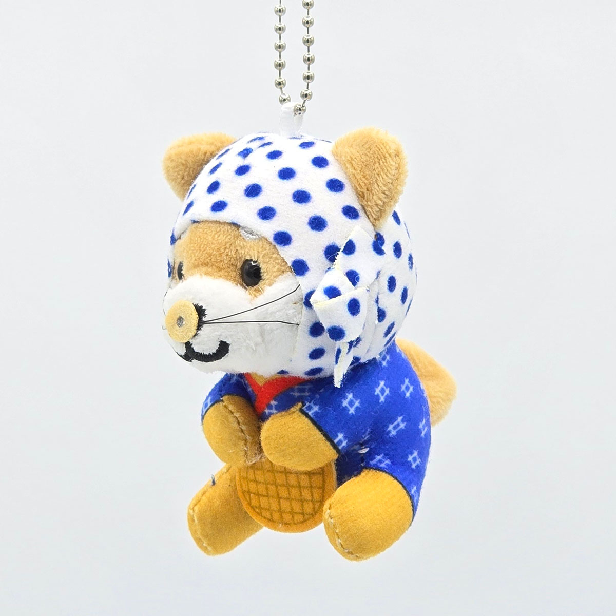 旅するマメしば どじょうすくい 島根 ぬいぐるみボールチェーンキーホルダー-商品画像