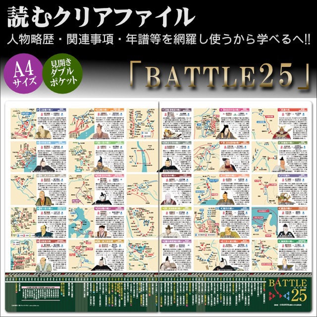 読むクリアファイル BATTLE25 見開ダブルポケット式-商品画像