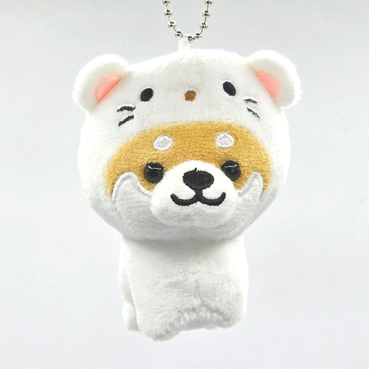 旅するマメしば おこじょ ぬいぐるみボールチェーンキーホルダー-商品画像