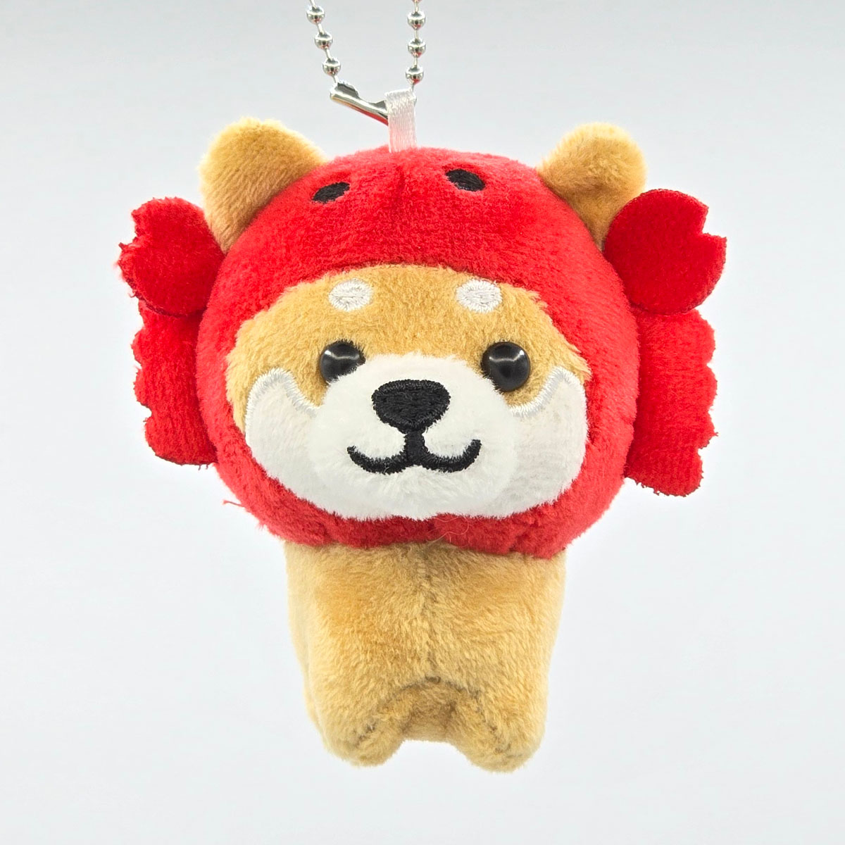 旅するマメしば カニ ぬいぐるみボールチェーンキーホルダー-商品画像