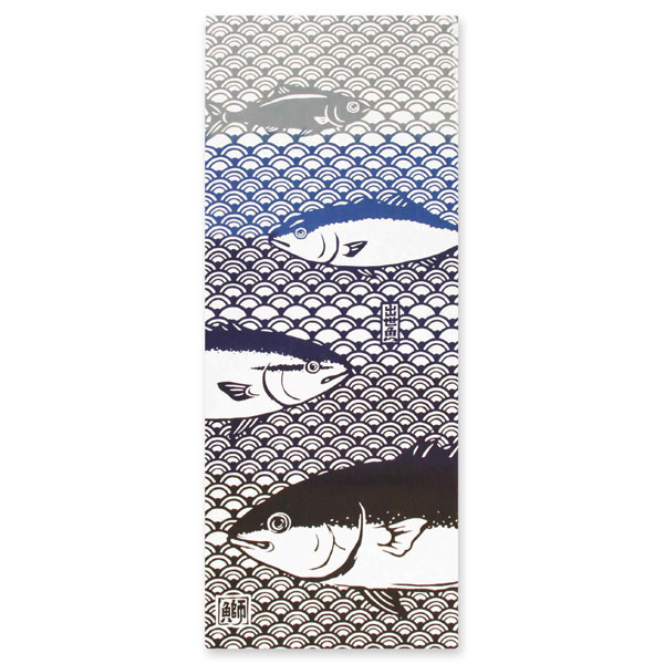 注染手ぬぐい 出世魚 縁起 日本製-商品画像