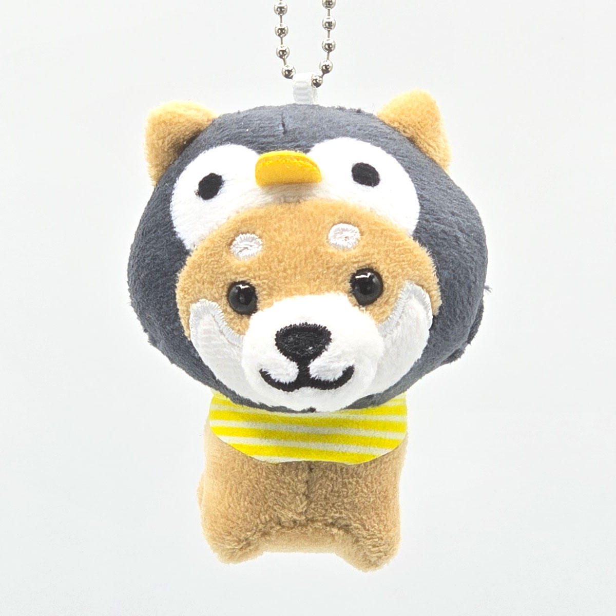 旅するマメしば ペンギン ぬいぐるみボールチェーンキーホルダー-商品画像