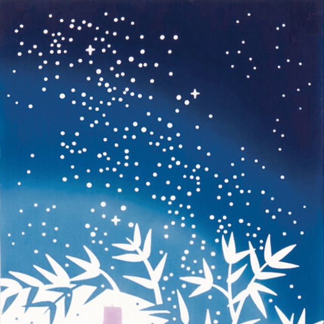 注染手ぬぐい 星祭りの夜 七夕 日本製-商品画像