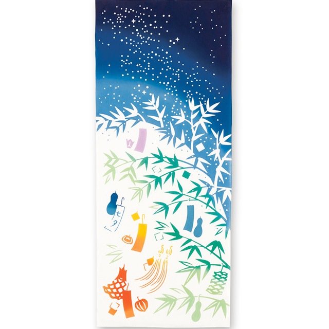 注染手ぬぐい 星祭りの夜 七夕 日本製-商品画像