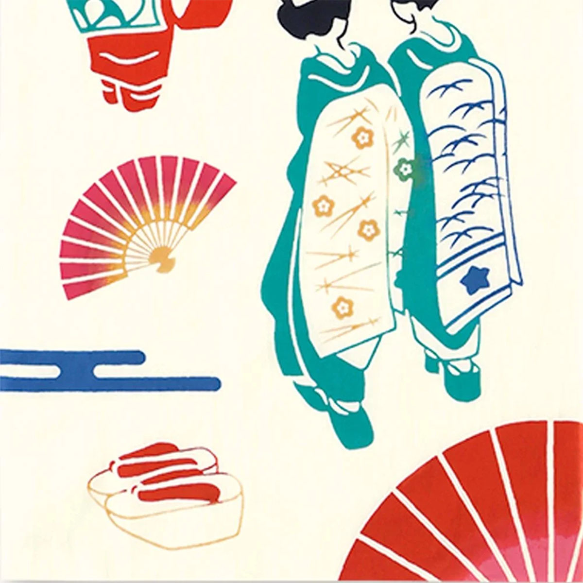 注染手ぬぐい　和楽  舞妓はん 日本製-商品画像