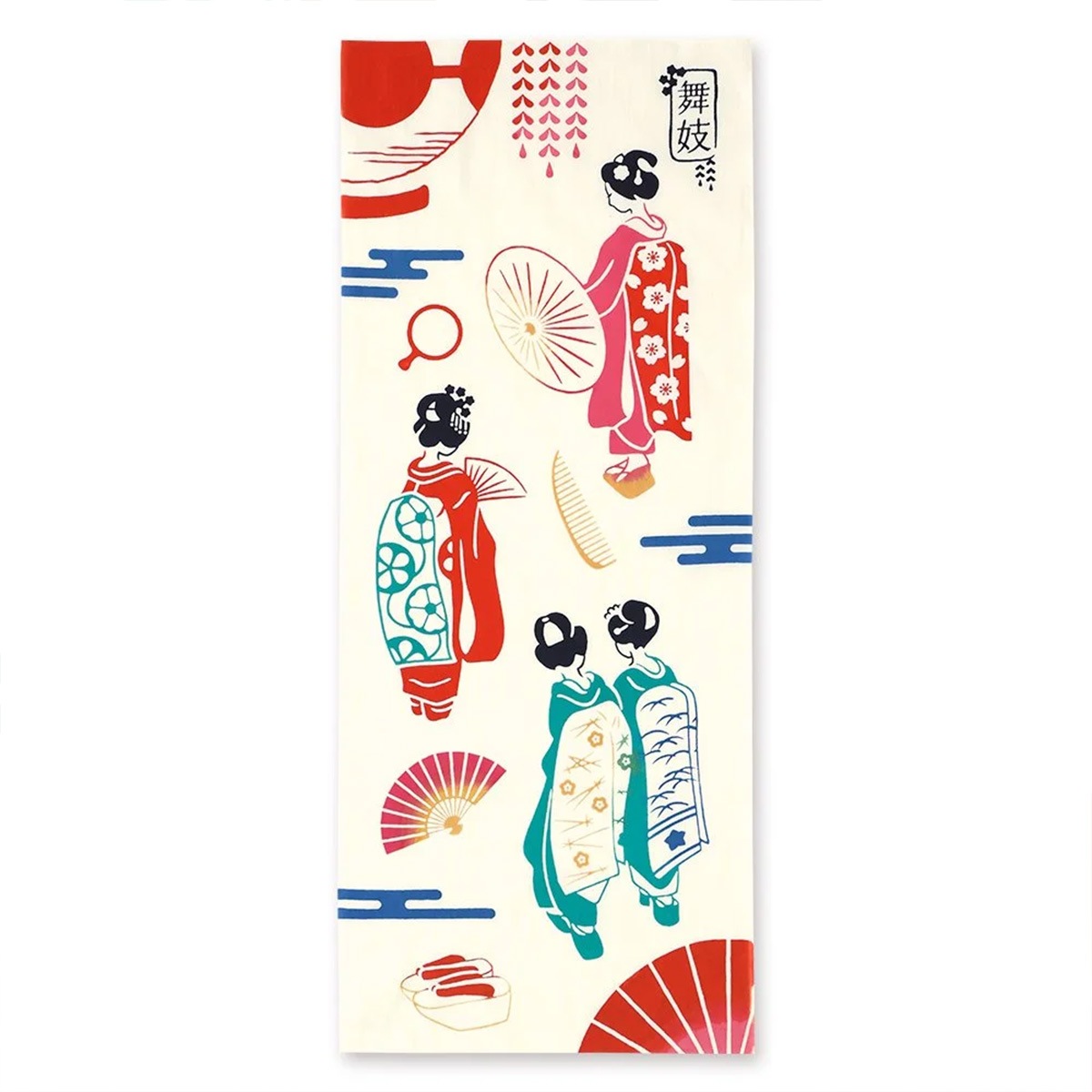 注染手ぬぐい　和楽  舞妓はん 日本製-商品画像