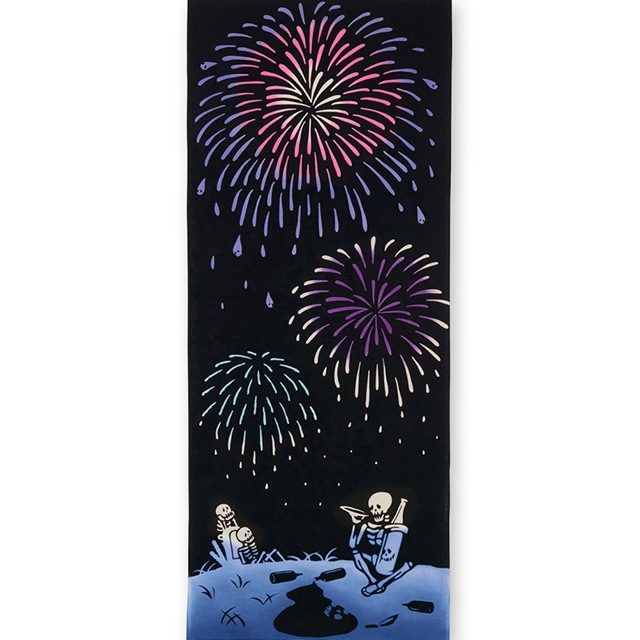 注染手ぬぐい 骨酒花火こつざけはなび 無常 日本製-商品画像