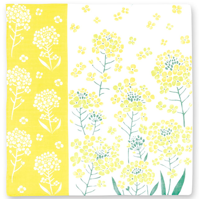 和ざらしはんかち 時季 toki 菜の花 菜種梅雨-商品画像