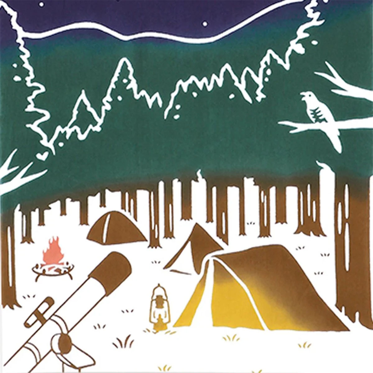 注染手ぬぐい 夏の風物詩  星空キャンプ 日本製-商品画像