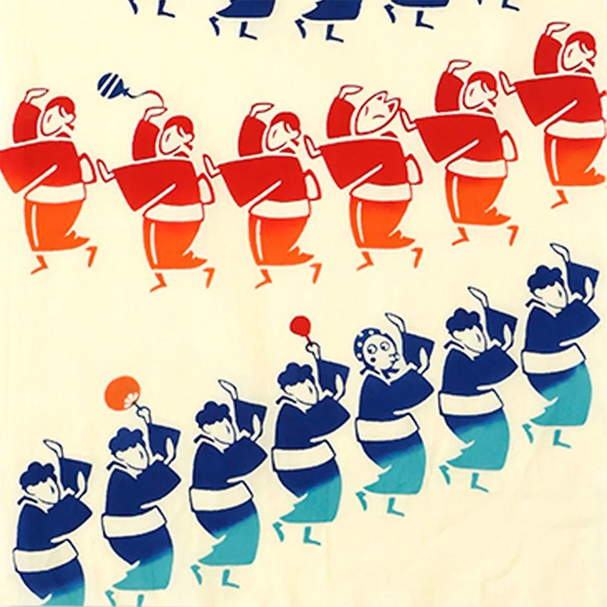 注染手ぬぐい 夏の風物詩 お祭り音頭 日本製-商品画像