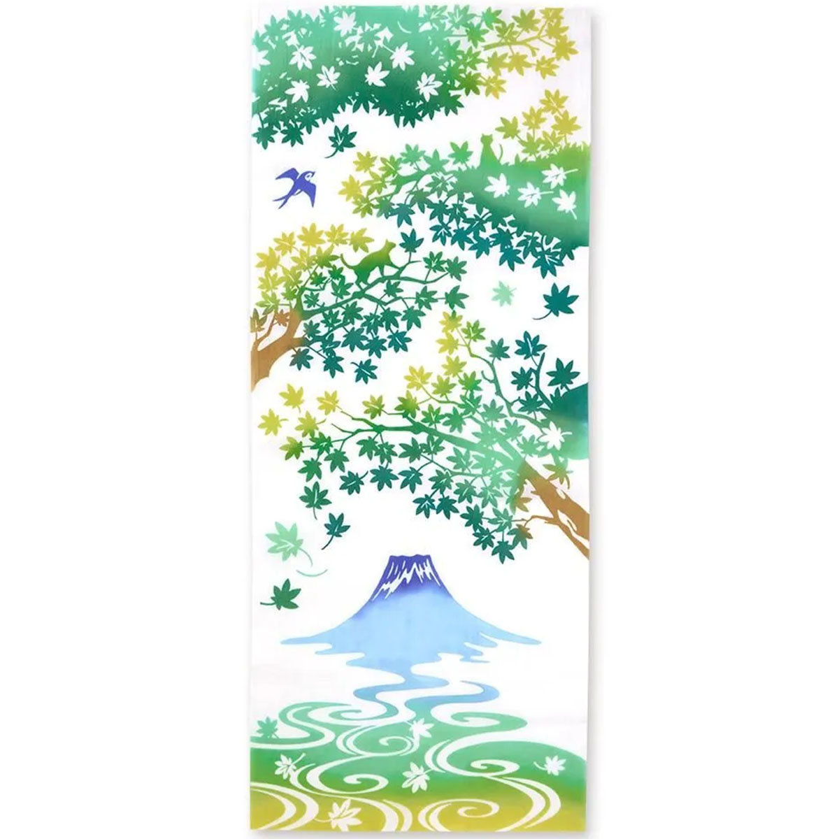 注染手ぬぐい 富士見青紅葉 夏の風物詩 日本製-商品画像