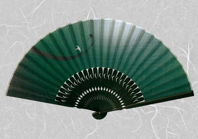 紳士布扇子 スタイリッシュ燕 扇子箱付-商品画像