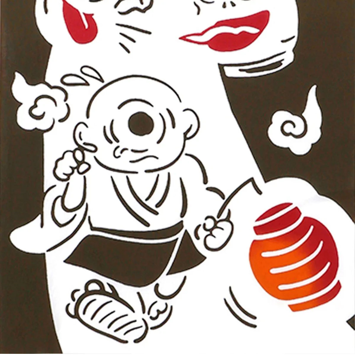 注染手ぬぐい 夏の風物詩 妖怪肝試し 日本製-商品画像